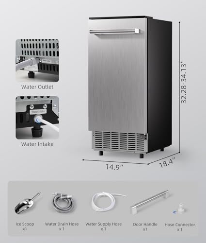 Fabricadora de hielo comercial Ecozy 80 lbs/día miniatura 7