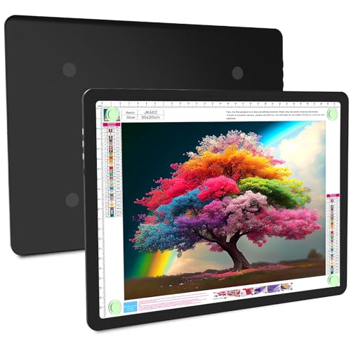 Image of Elice Rechargeable A4 Light Pad for Diamond Painting, Magnetic LED Light Board with Physical Button, Super Bright Diamond Art Light Pad, Ultra-Thin Light Box for Tracing, Weeding Vinyl, Artists -Black