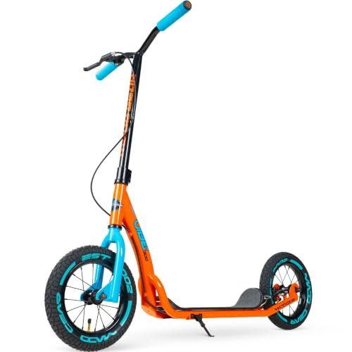 Image of Madd Gear Large Kick Scooter for Adults, Teens & Kids 8-12 with Kickstand - 12 inch Air-Filled Tires, Wide Deck, Lightweight Steel Frame - Metro Urban Glide 300