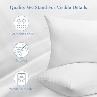 Sherwood Hotel Collection Bed Pillows for Sleeping 2 Pack King Size, Soft Microfiber Cover and 3D Super Soft Down Alternative Filled White Pillows (King)