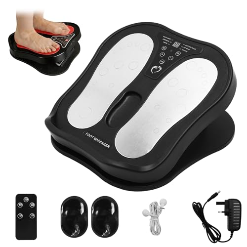 Medic Circulation EMS Foot Massage Machine – 15 Modes, 50 Intensities, 9 Adjustable Angles, Black