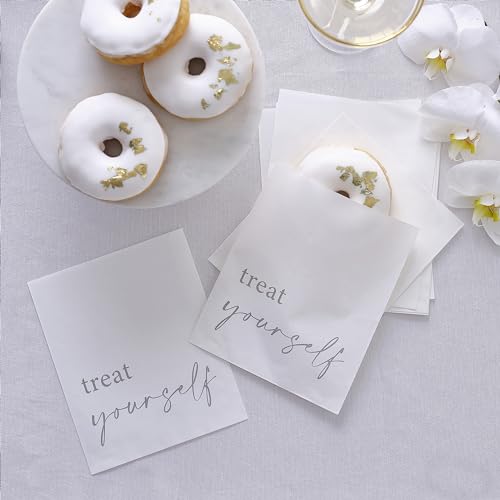Ginger Ray White Paper Treats & Sweets Bags for Wedding Guests 20 Pack