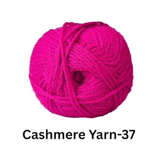 Image of VCR Deep Pink Cashmere Knitting Yarn, 100 Grams Hank, 265 Meters Length, Acrylic 75% and Nylon 25%, Soft Crosia Thread for Crochet and Knitting, Suitable for Sweaters, Pullovers and Jackets