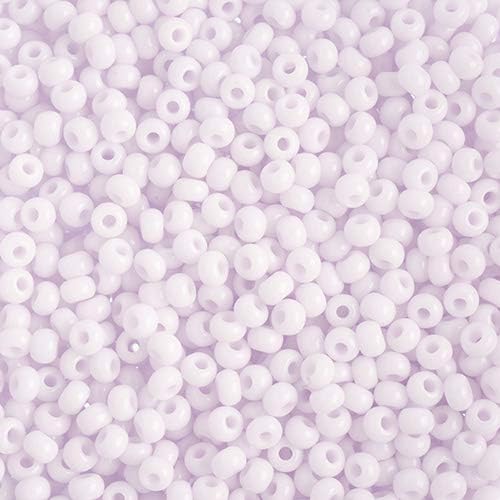 John Bead Czech Glass Seed Beads 8/0 Opaque Natural Pink 22Grams for Jewelry Bracelets Necklaces Earrings DIY Arts Crafts Making