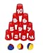 Produktbild KNORRTOYS.COM Knorr Toys 56017 - Dosenwerfen Becher Wurfspiel inkl. 10 Becher aus Kunststoff und 3 Wurfbällen, Mehrfarbig