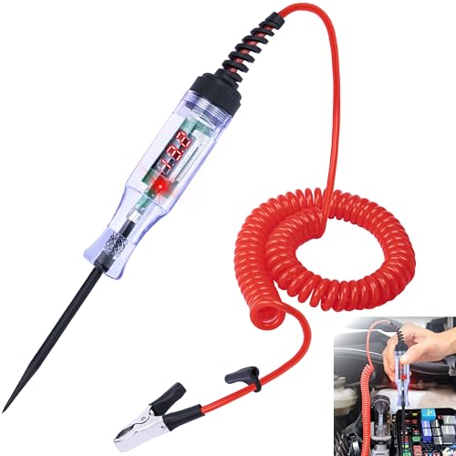 Test Light Automotive, 5-90V DC Test Light with Voltmeter...