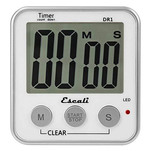 Escali Extra Large Display Digital Kitchen Timer With Clock Mode, Recall Timer Magnetic Back #TOP11