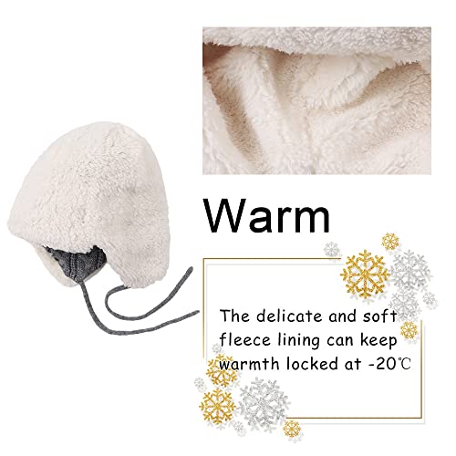 Winter Kids Beanie Hat Baby Knitted Hats Fleece Earflap Beanie Windproof Warm Toddler Beanies Boys Girls 0-8 Years (As1, Age, 6_Months, 24_Months, Gray, 6-24 Months) #TOP2