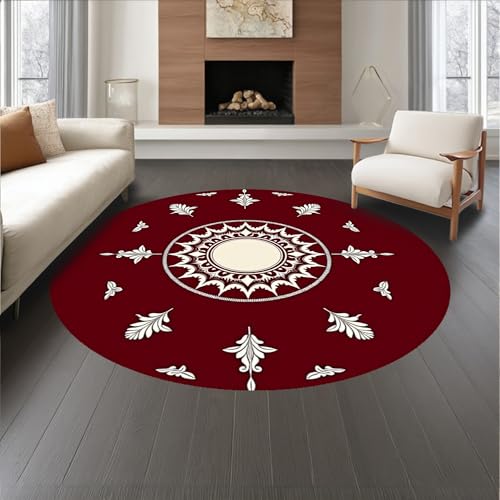 ODIKA Flatwoven High Traffic Area Rug 8, Luxurious Medallion Trellis