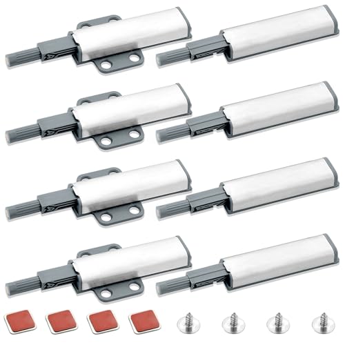 Push to Open Door Catches, 8 PCS Magnetic Door Push Opener Soft Close Dampers Doors Magnet Catch Latch for Kitchen Cupboard Cabinet Drawer Wardrobe Closure Closer