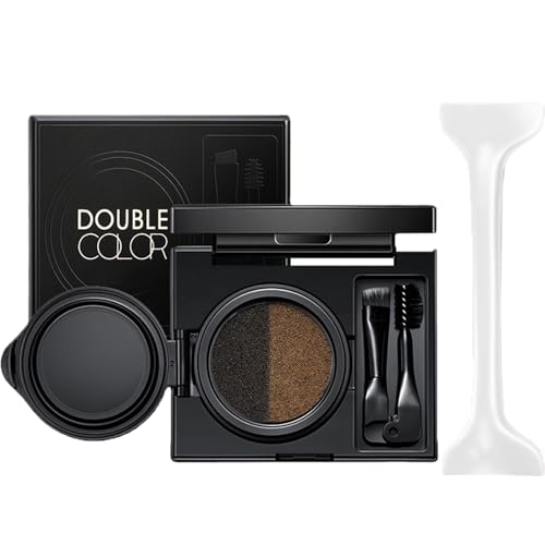Eyebrow & Eyeliner Cream with Stamp, 2 in 1 Waterproof Brow Powder & Eyeliner Cream with Double Ended Brush, Eyebrows Pomade, Eyebrow Powder Makeup Kit for Natural Looking (01#) -  Lunkun