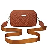 Bolsa tiracolo bolsa de mão, bolsa de mão chique para mulheres casual uso diário em compras, Marrom, Medium