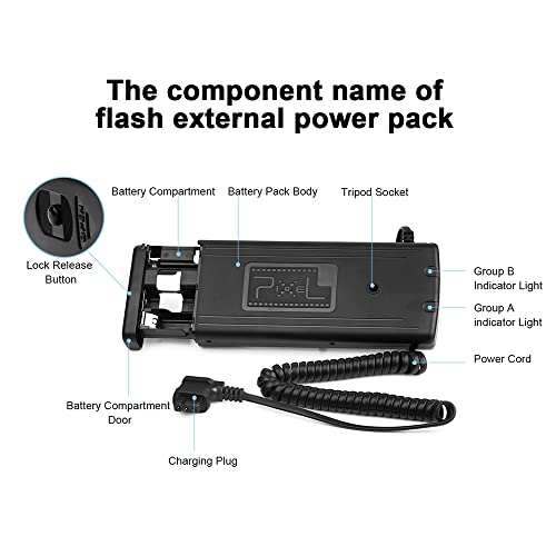 Pixel Td-381 External Hot-Shoe Flash Battery Pack Speedlite Battery Box Compatible With Canon 600Ex Ii-Rt, 600Ex-Rt, 600Ex, 580Exii, 580Ex, 550Ex. Replaces Cp-E4N, Cp-E4 (12 Aa Batteries) #TOP7