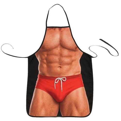 ZYWQ Delantales Divertidos para Hombres, Personalizado Delantal de Cocina Hombre,Regalo Divertido para Novio Marido