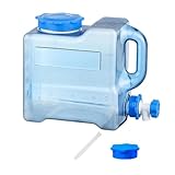 Lljsszr Camping Water Container Water Carrier Large Capacity Water Tank with Faucet Water Storage Jug for Driving Emergency Fishing, 7.5L
