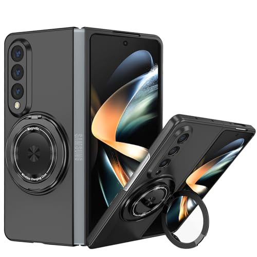 Étui de protection Samsung Z Fold 4 noir mat ultra-fin à fixation magnétique