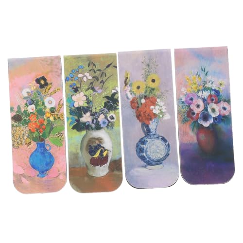 Dulcicasa �����A�[�g�u�b�N�}�[�J�[ 4�Z�b�g �y�[�W�ی�N���b�v �{�̂�����A�Ǐ��V�[���ɕ֗� �y�ʃf�U�C���Ńy�[�W�������Ȃ�