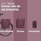 otinga® Shopper Fahrradtasche faltbar [14L Volumen] ideal als Zusatztasche zum Verstauen I Einkaufstasche Fahrrad für jeden Gepäckträger I Extra leichte & Wasserabweisende Fahrradtasche Damen