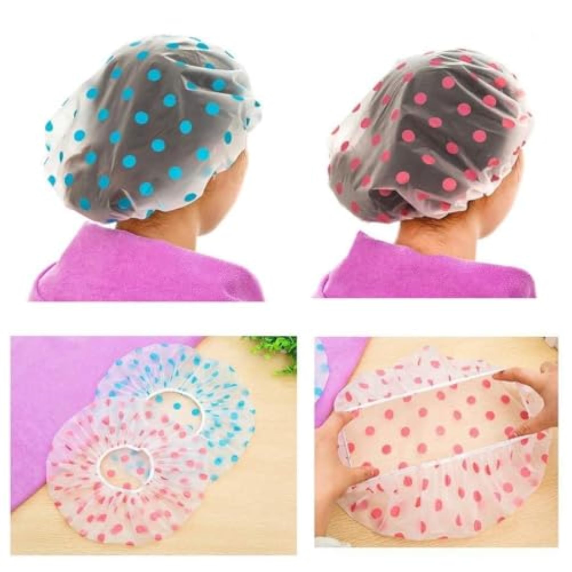 Double Waterproof Layer Shower Caps for Women