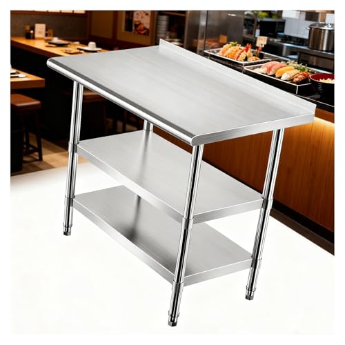 Adjustable Workbench with Back Panel and Rounded Corners