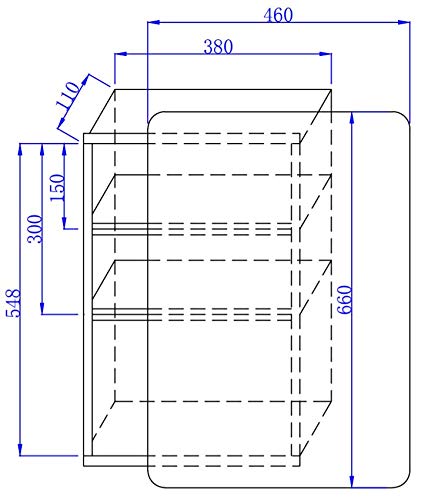 Artis® 460 x 660mm Bathroom Mirror Cabinet Storage Wall Mounted Cupboard Ready Asssembled Unit Single Sliding Mirrored Door, Stainless Steel - Image 2