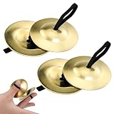 2 paar fingerbecken aus messing,zimbel,zimbeln,mini hände für finger,finger becken messing,handtrommeln mit elastischen bändern für musikinstrumente,für tänzer ball party, kinder, erwachsene