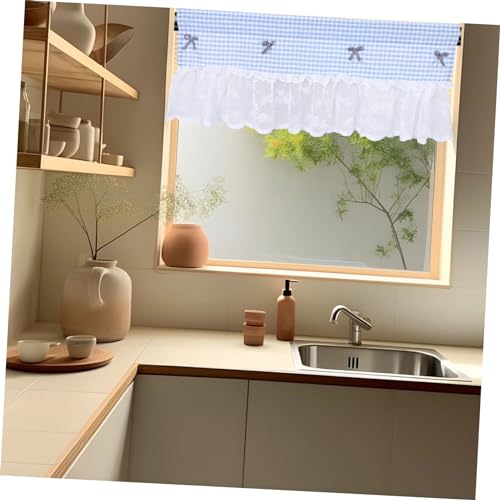 Cortina corta de cocina para ventanas de comedor rústico PRETYZOOM 8