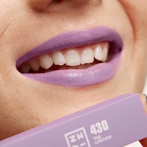 3INA Makeup - The Lipstick 430 - Lavanda Vivace - Rosetto Lavanda Vivace Rossetti Matte Cremosi Con Vitamina E E Burro Di Karite - Alta Pigmentazione Al Profumo Di Vaniglia - Vegan - Cruelty Free - 3