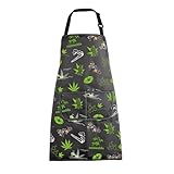 MBMSO Weed Apron with Pockets Inhale the Good Shit Exhale the Bullshit Marijuana Leaf Apron Cannabis Aprons Weed Lovers Gifts (Weed THC Apron-b)
