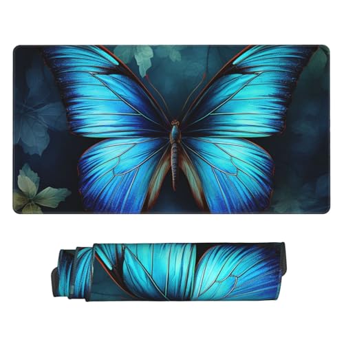 Tapis de souris de jeu grand format anti-glisse, sous-main confortable à bords cousus