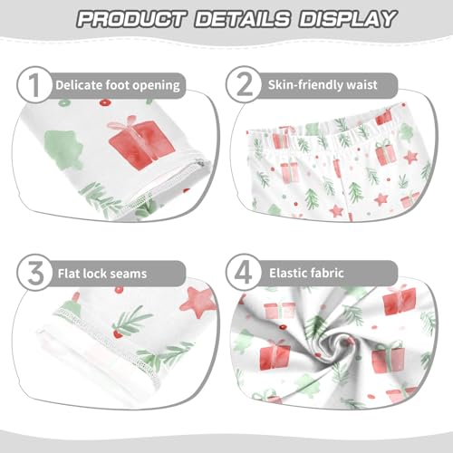 Girls' Athletic Leggings Ankle Length Yoga Dance Pants Kids Teen 4T Gift Box Stars3