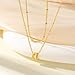 Yoosteel Easter Gifts for Women Layered Initial Necklaces for Women Trendy - 14K Gold-Plated Letter M Pendant Necklaces Jewelry Gold Stack Initial Necklace Birthday Gifts Easter Basket Stuffers