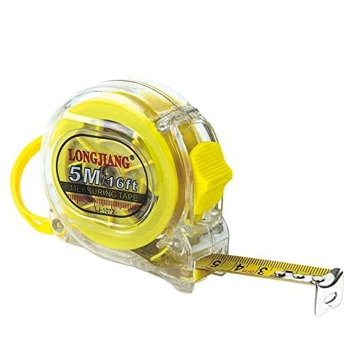 G.FIDEL 5M Steel Inchi Measuring Tape with Lock Non-Slip ABS Case Heavy Duty, Auto Retractable, Measure Length, Carpenter’s Choice (5 Meter Length) 1