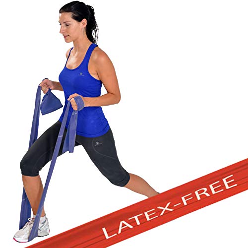 MSD - Banda de látex extra fuerte de 1,5 m para entrenamiento medio-alto, banda elástica azul