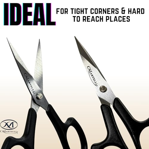 Martelli Precision Scissors, Stainless Steel, 4 Inch, Tailor Scissors - Embroidery Scissors - Fabric and thread Snips for tight spaces and detail, Ambidextrous, Single Bevel Blade - Image 4