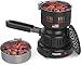 VENYN Multipurpose Charcoal Burner with Starter for Hookah, Shisha, Nargila, BBQ Fire – Porcelain Coating – Smart Heat Control – Includes Pair of Free Tongs