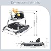 Wolfcode 5-in-1 Music and Lights Baby Walker Foldable with 5 Adjustable Heights, Baby Walker with Wheels and Bouncer Combo Portable, Infant Toddler Walker for Baby Boy Girls 6-18 Months #5