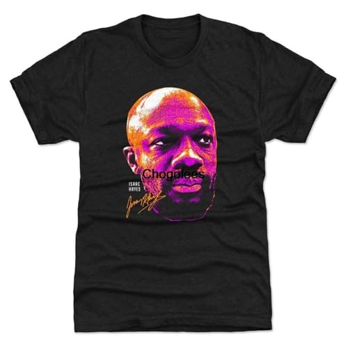 Photo de KAISUO Isaac-Hayes-Men-s-T-Shirt-Soul-Music-Isaac-Hayes-Vivid-P-WHT Black XL