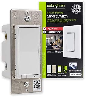 GE Enbrighten Z-Wave Plus Smart Light Switch with QuickFit and SimpleWire, 3-Way Ready