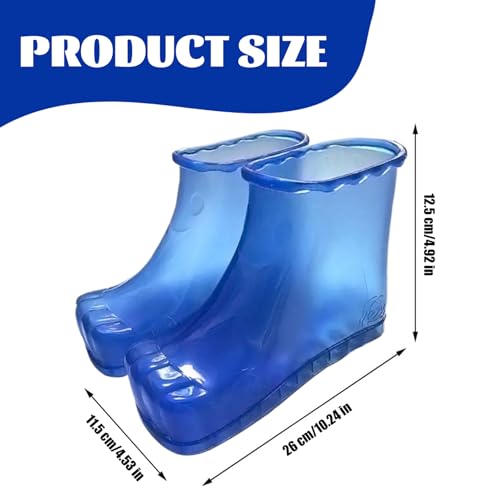 Zapatos de plástico para baño y masaje térmico de pies, azul miniatura 2