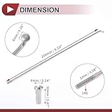 A ABSOPRO 12 Set 14G Bicycle Spokes 209mm Bike Wheel Spokes 304 Stainless Steel Silver Tone - Image 4