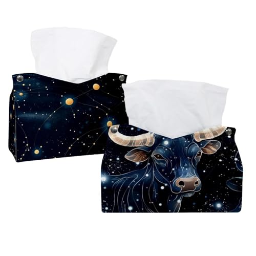 Boîtes à mouchoirs Taurus design chic en lot de 2 pour salons professionnels - 2