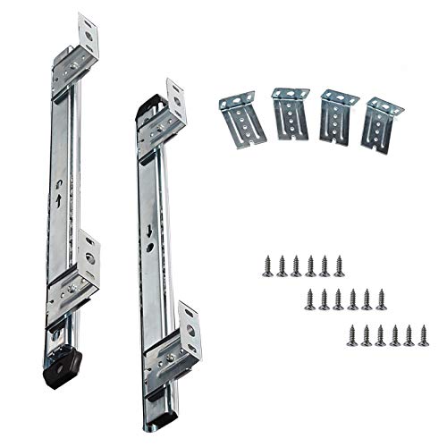 Teleskopschienen Schubladenschienen Für Keyboard, 2 Stück Tragkraft 40 Kg, Für Tastaturauszug Unter Schreibtisch, Für Möbel Tastatur Maus
