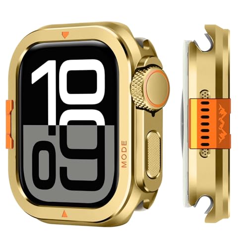 Coque Apple Watch 46mm or pour le sport et le quotidien style Ultra