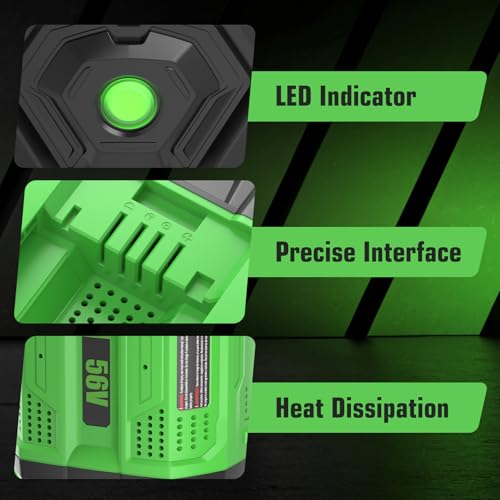 Image of 1 Pack Replacement for EGO 56V Battery 10Ah BA5600T BA5600(Green)