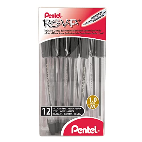Pentel R.S.V.P. Ballpoint Pens - Smooth Writing & Long-Lasting Ink