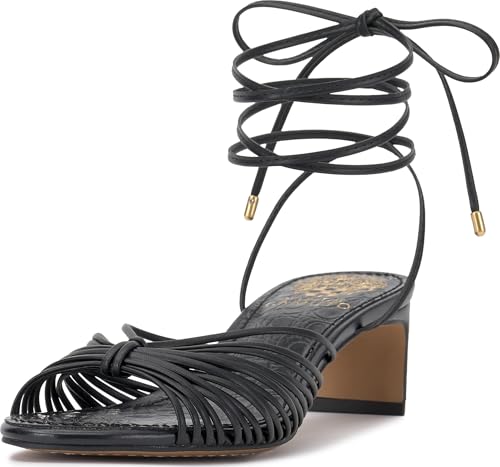 Image of Vince Camuto Lory Ankle Wrap Kitten Heel Sandals