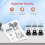 Nalifystic T49N1 Premium sublimacja Compatible Color Bulk Based Bottle Bottle Ink for SureColor SC-F100 SC-F160 SC-F500 SC-F501‎ SC-F560 SC-F150 SC-F550 Printer TRZY 3 czarne