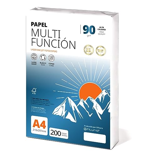 Image of Folios A4 90 g 200 Sheets, Multipurpose Paper for Printer, Sheets for Laser and Inkjet Printers, Photocopier, For Office Use, School Supplies, Pack of Folios - Ophituria (90 g, 200h)