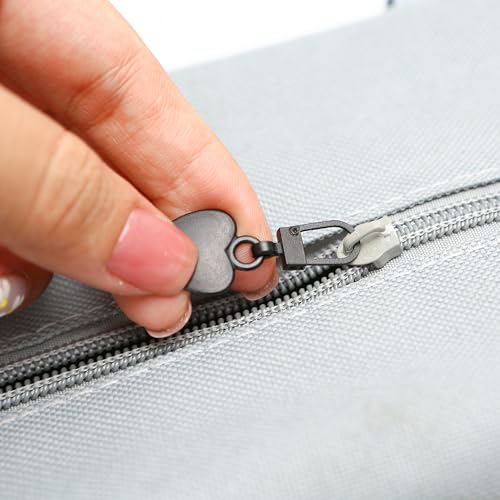 20pcs Multicolor Zipper Pull Replacement Heart Shaped Metal Tabs Upgraded Premium Decorative Cute for Suitcase, Purse Handles, Luggage, Backpacks, Coats, Jackets, Handbags, and Pants, Repair Fasteners - Thumbnail 7
